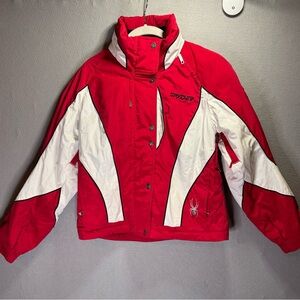 Spyder Women’s Insulated Snowboard Ski Jacket Size 6 Red/White Thinsulate